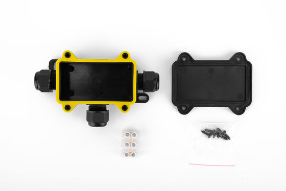 Boîte de raccordement de câble imperméable H type 3 voie en plastique noir