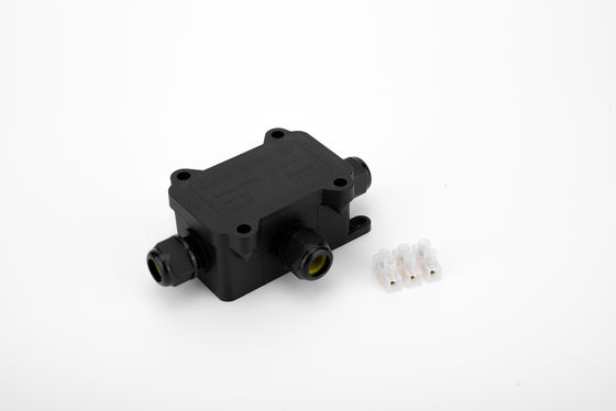 Boîte de raccordement de câble imperméable H type 3 voie en plastique noir