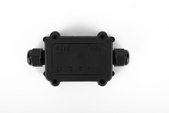 Boîte de raccordement de câble imperméable H type 3 voie en plastique noir