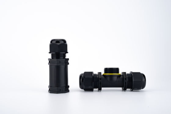 IP68 connecteur étanche à l'eau de type T 3 canaux 3 pôles connecteur de câble extérieur