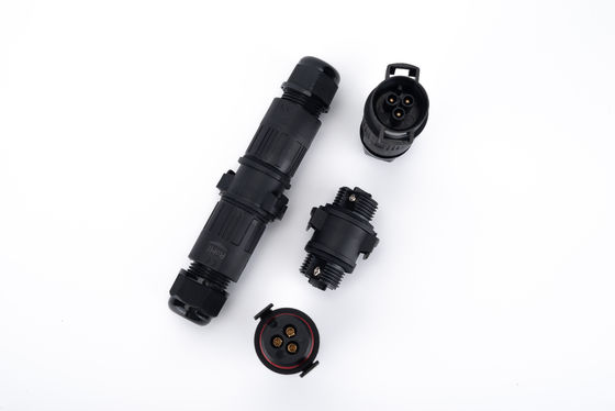 M19 3 broches électrique IP68 Connecteur rapide 2 voies connecteur de câble extérieur