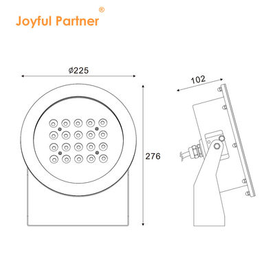 Lumière sous-marine à LED IP68 20W 40W 60W 80W DMX512