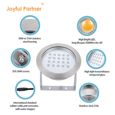 Lumière sous-marine à LED IP68 20W 40W 60W 80W DMX512