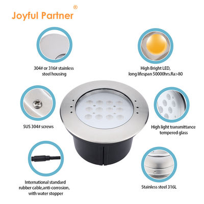 Fabrique directe IP68 étanche en acier inoxydable 316L lumières de piscine submersibles 12W LED
