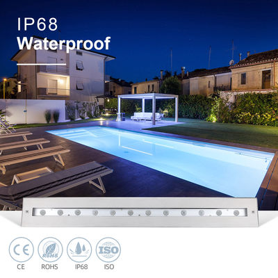 Faisceau asymétrique lumineux rectangulaire de haute qualité IP68 SS316L Lumière sous-marine Lumière de piscine LED