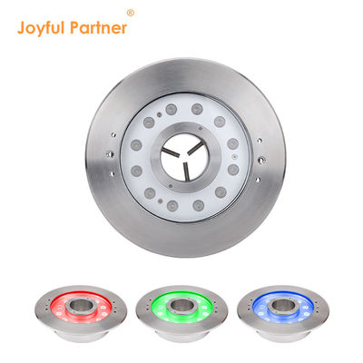 Lampe de fontaine sous-marine IP68 12W 24W 36W Blanc chaud en acier inoxydable RGB 316L