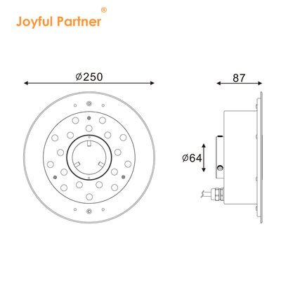 Lampe de fontaine submersible IP68 18W RGB Acier inoxydable 316 pour fontaine musicale