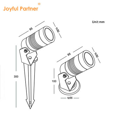 12V 24V IP65 Aluminium 6W 3000k Led Spike Garden Lumière extérieure de paysage Spot Lawn Light