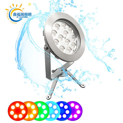 OEM CE certification ROHS en acier inoxydable316 IP68 étanche 12x2W LED RGB éclairages d'étang