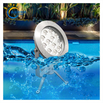 Certification CE ROHS DC 24V IP68 fournisseur d'usine 12X1W LED mono couleur submersible basse tension étang lumières