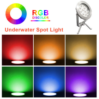 Lumière LED RGB Lumières submersibles 12x3W RGB 3 en 1 extérieur étanche à l'eau en acier inoxydable 304 Avec MOQ