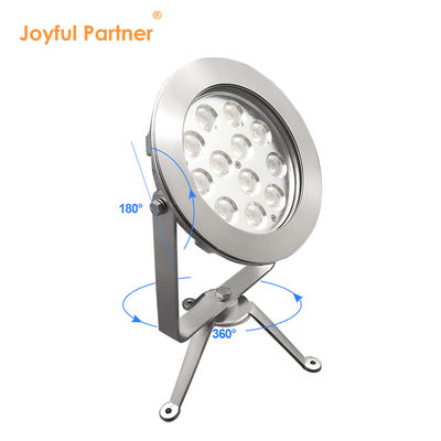 2024 Les plus récentes 12x4W RGBW 3in1 48W DMX contrôle en acier inoxydable IP68 12V lumières LED submersibles