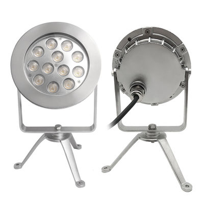 Lumières LED submersibles 12x4W RGBW 3in1 4 DMX Contrôle en acier inoxydable 316 IP68 DC12V