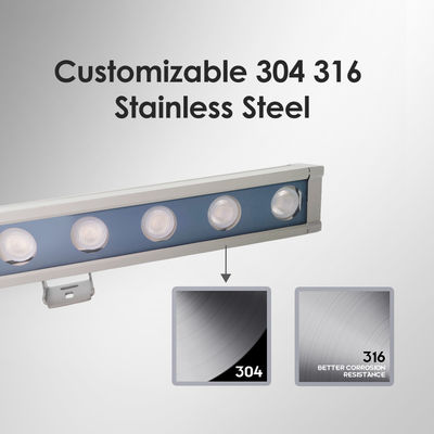 DC24V Voltage IP65 Barre lumineuse RVB imperméable à l'eau Éclairage extérieur de lavage des murs pour projets d'éclairage extérieur