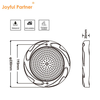 L'éclairage des piscines sous-marines est monté sur la surface et rempli de résine IP68 AC12V ABS+PC RGBW SMD2835