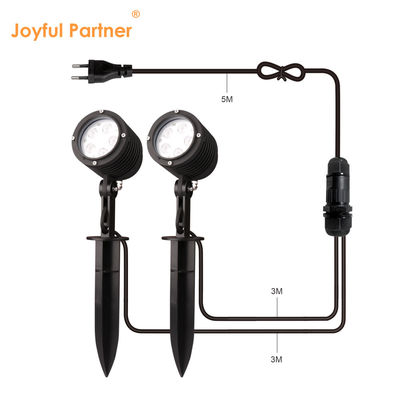 5W de poudre extérieure de revêtement de logement Led unique de couleur en plastique Spike DC24V jardin de paysage projecteurs pour les arbres