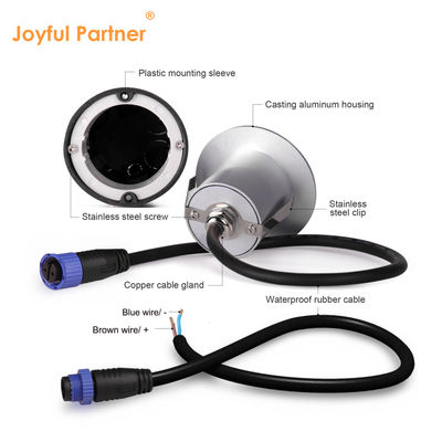 12VDC / 24VDC Casement en aluminium moulé moderne Forme ronde IP65