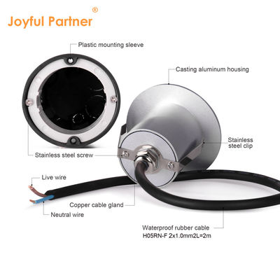 12VDC / 24VDC Casement en aluminium moulé moderne Forme ronde IP65