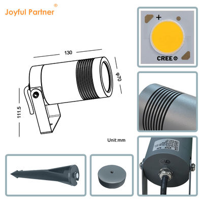 Éclairage extérieur blanc froid durable DC12v 24V pour patio avec câble électrique 4,9FT