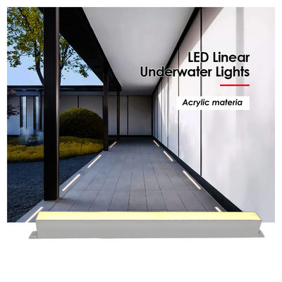 Éclairage de piscine linéaire IP68 extérieur DC24V 316 en acier inoxydable LED lampe à barres linéaire blanc froid