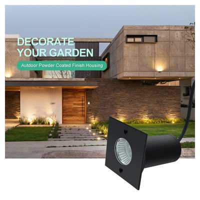 Joyeux partenaire Deck étape jardin lumières basse tension 12 24V 6W CREE COB Carré blanc chaud