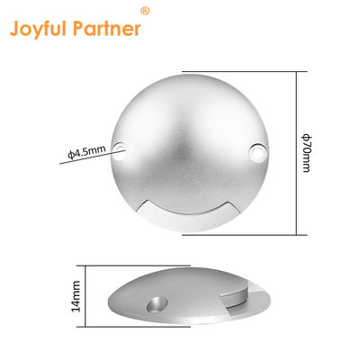 Meilleur Prix Anti-UV Anodisé Corps en Aluminium DC12V 1W 2W Couverture Blanche Éclairage d'Escalier Encastré