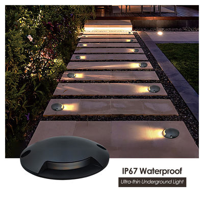 Une vue de côté enterré Mini LED ultra-mince lumière souterraine IP67 imperméable à l'eau pour le chemin