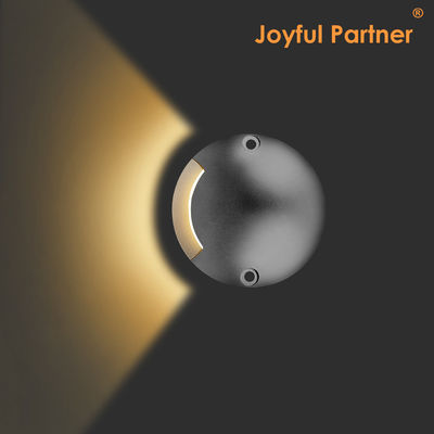 Émission latérale d'un pas en retrait à l'intérieur de la terre Lumière ronde basse tension 1W DC 24V 3000k IP67 étanche à l'eau Chambre en aluminium blanc froid