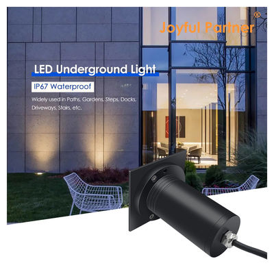 6W COB LED 85mm*85mm Maison en aluminium noir Forme carrée Lumières souterraines enterrées à LED pour jardins extérieurs