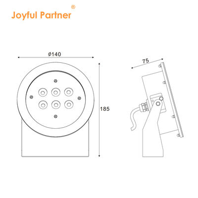 Lampes phares sous-marines à LED en acier inoxydable 316L 24W RGBW 4in1 IP68 imperméable à l'eau DC 24v Haute luminosité