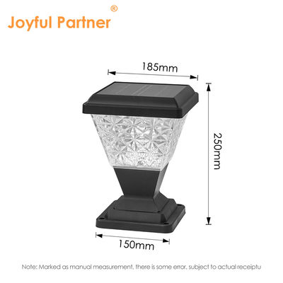 Éclairage de tête de colonne solaire extérieure IP65 étanche 2835 SMD LED 150lm/w Anti UV PC