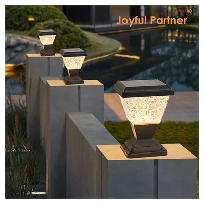 Éclairage de tête de colonne solaire extérieure IP65 étanche 2835 SMD LED 150lm/w Anti UV PC