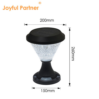 Énergie alimentée par la lumière de pilier 5W/3.7V Panneaux de ralentissement polycristallins Epistar DIA 200mm télécommande RVB