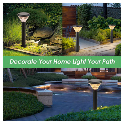 Super lumineux lampadaires solaires en aluminium matériau ABS + PC contrôle de la lumière intelligente blanc chaud pour le jardin paysager