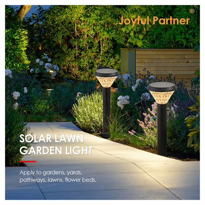 Éclairage solaire extérieur de jardin jusqu'à 12 heures de durée de vie Lentille en plastique Matériau en aluminium ABS Contrôle de la lumière avec Epistar SMD