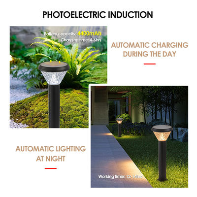 Lampe à colonne de pelouse 2 ans PC garantie du boîtier ABS IP65 imperméable à l'eau couleur RVB fonction AUTO-ON/OFF