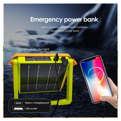 IP65 étanche à l'eau LED lumière solaire de travail 5054 Epistar LED 1000LM Avec 7500mAh batterie rechargeable