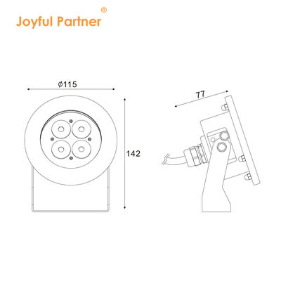 12W 16W Lumière de fontaine en acier inoxydable imperméable à l'eau sous-marine LED