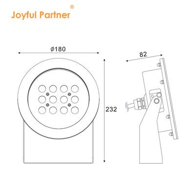 Lumière de point imperméable à l'eau personnalisée RGBW IP68 12W 24W 36W 48W Pour une application sous-marine