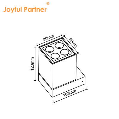 Lampes murales extérieures imperméables à l'eau IP65 8W 45 degrés DC 24v Certificat CE SMD LED Casement en aluminium moulé