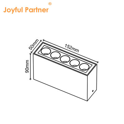 Nouveau design d'éclairage linéaire basse tension DC 24V LED 2700k 3000k 4000k CE/RoHS 5*2W LED SMD verre trempé