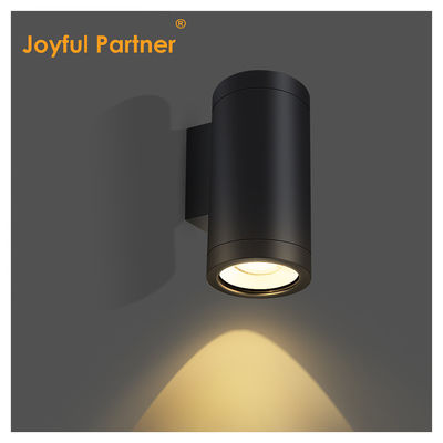 Lampe murale extérieure montée sur le mur vers le haut et vers le bas alliage d'aluminium extrudé 3000-6000K 18W 24W lampe murale extérieure Cob LED Noir Couleur du boîtier