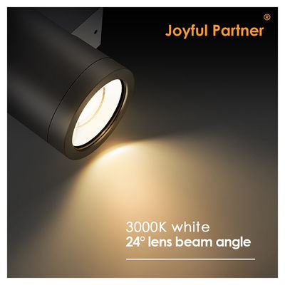 Lampe murale extérieure montée sur le mur vers le haut et vers le bas alliage d'aluminium extrudé 3000-6000K 18W 24W lampe murale extérieure Cob LED Noir Couleur du boîtier