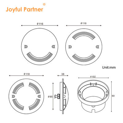 IP67 6W 12 24 Volt éclairage souterrain sous-sol OSR SMD LED pour voie extérieure