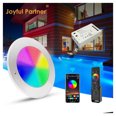 18W 316SS sous-marin monté sur le mur LED Pool Light 230MM DC12V 252pcs SMD2835 Blanc chaud tension constante
