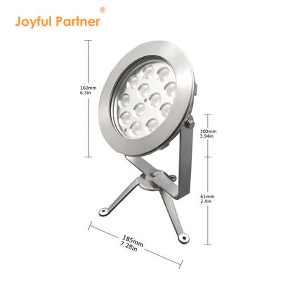 Lumière LED extérieure IP68 en acier inoxydable DMX512 RGBW 12w pour une utilisation sous-marine