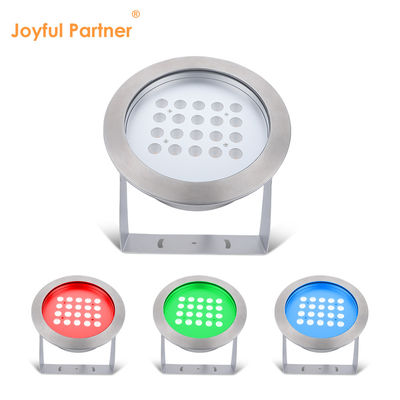 Lumière sous-marine LED IP68 en acier inoxydable 40W Blanc chaud et monochrome Lumière d'étang de couleur pour la fête Piscine jardin à domicile
