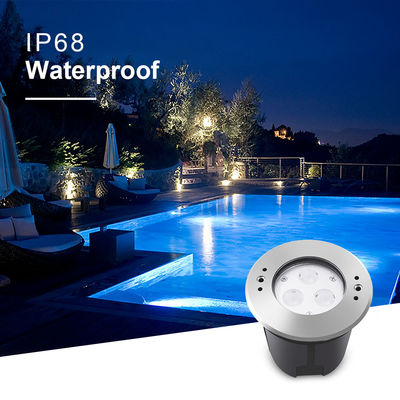 Lumière LED sous-marine 3W DIA118MM IP68 316 en acier inoxydable chaud blanc DC24V avec manche de montage en plastique