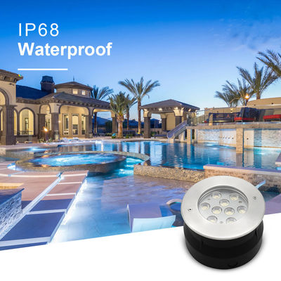 12V 24V LED lumière sous-marine 9W 18W RGB pleine couleur en acier inoxydable IP68 lumières pour piscine
