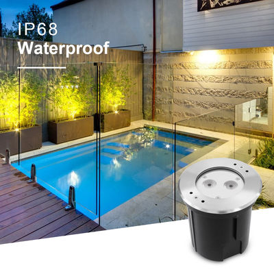 IP68 RGBW 4in1 Fontaine étanche à LED 316 DC 24V en acier inoxydable avec lentille asymétrique